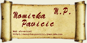 Momirka Pavičić vizit kartica